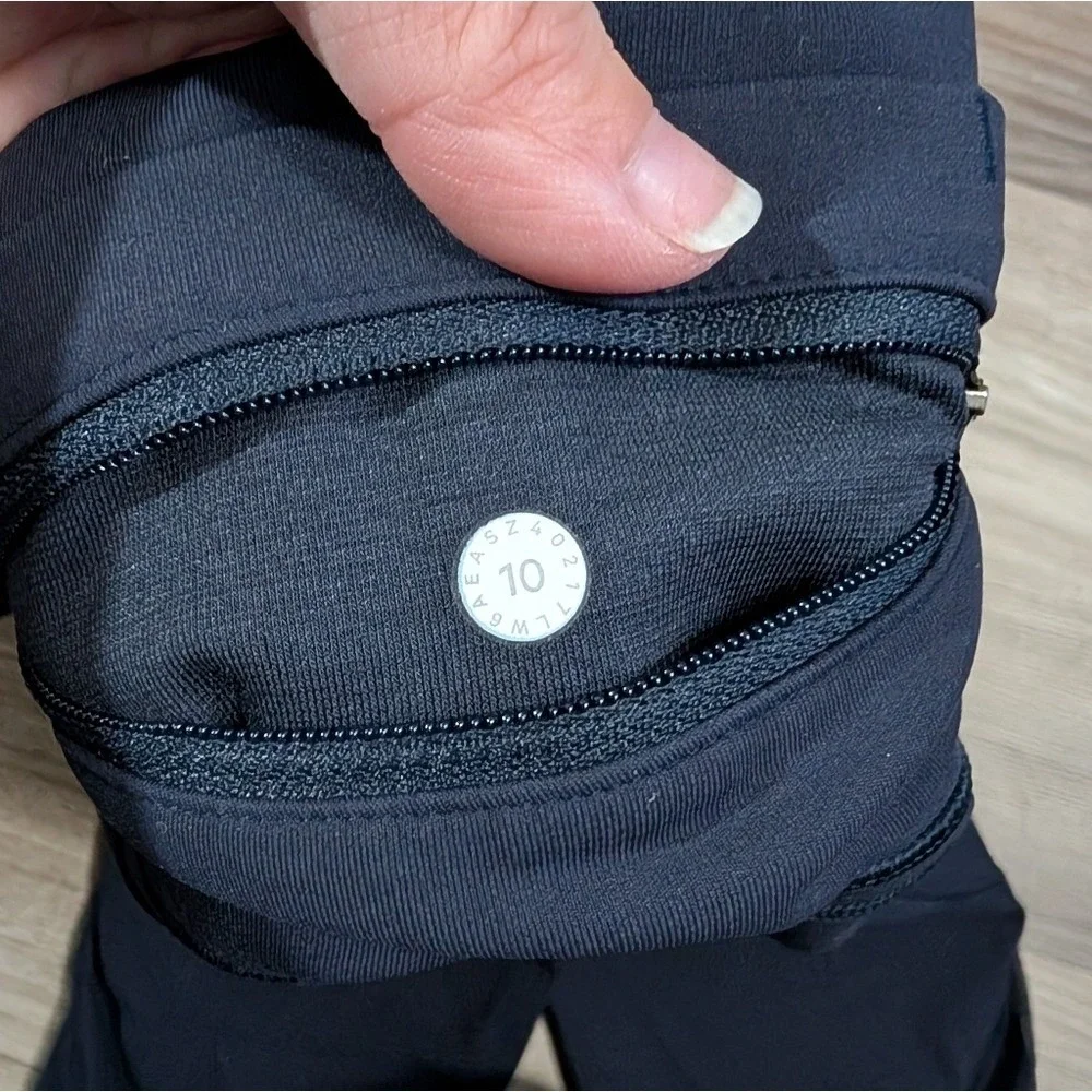 Lululemon‎ All The Right Places Crop, Size 10 Navy Blue Just Below Knee Leggings